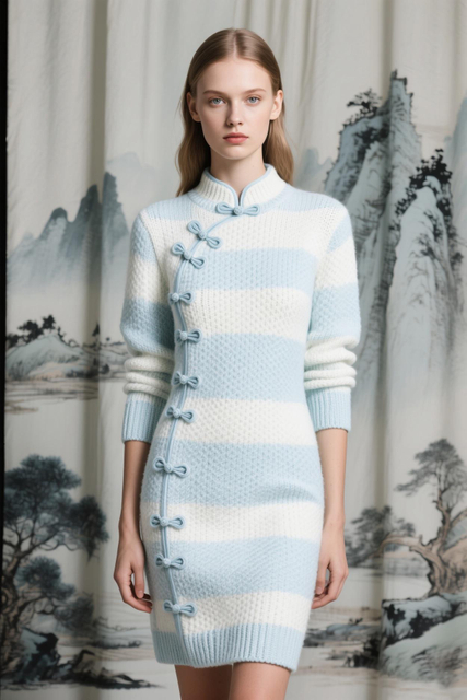 Sweater gaya Cina untuk Mesin Rajut datar